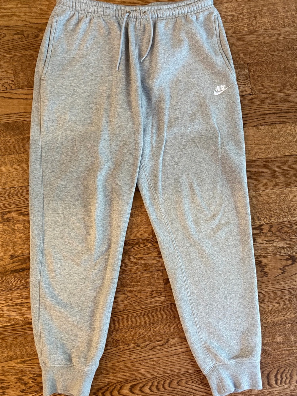Nike Men’s Gray Fleece Jogger Bottoms